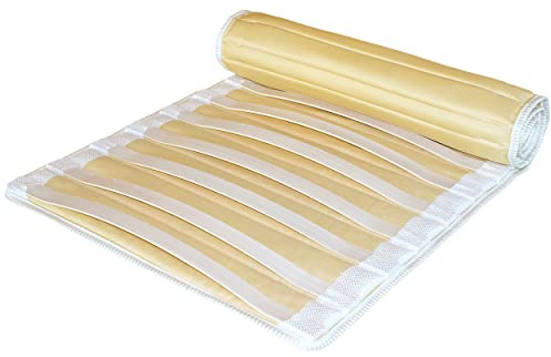 EVERGREENWEB - Somier Enrollable Individual 90x190 cm con Listones de Madera de Abedul, Esterilla Enrollable de Listones, Apta para Todos los colchones. Totalmente Fabricado en Italia.