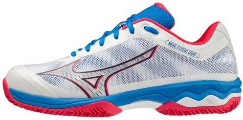 Mizuno Wave Exceed Light Padel, herrskor, vit opererad fred blå, 44 EU, Vit opererad fred blå, 44 EU