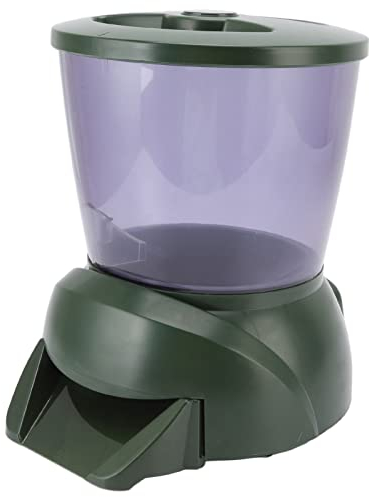 Qcwwy Automatischer Fisch-Futterautomat, LCD-Display-Batterie 3,8 L Automatischer Indoor-Aquarium-Futterautomat Auto-Teich-Fischfutterspender FüR Aquarium-Aquarium