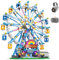 NEWRICE Rotierendes Riesenrad Bauklötze Kit, mit Lichtern Vergnügungspark Baukonstruktion Spielzeug Set für 6+ Jahr Jungen.Mädchen.Erwachsene (870 Stück)