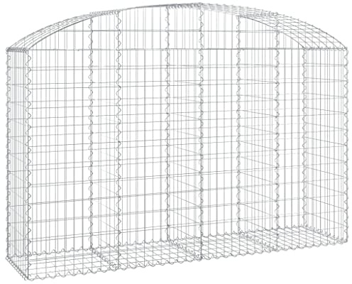 vidaXL Panier de gabions arqué 200x50x120/140 cm Fer galvanisé