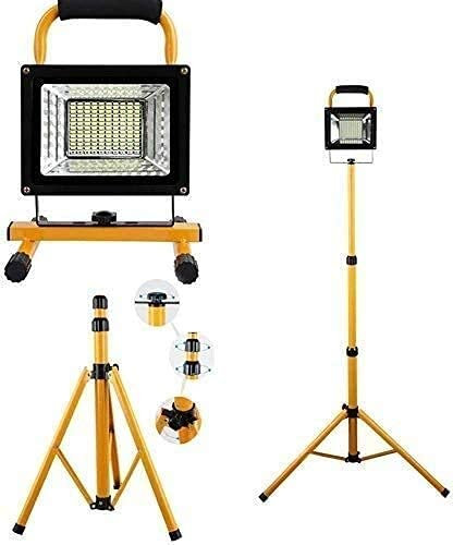 TONZN Proyector Led 500W 130 Leds Proyector con Soporte Trípode| Lámpara de Trabajo inalámbrica Recargable portátil con Control Remoto para Acampar en el Garaje