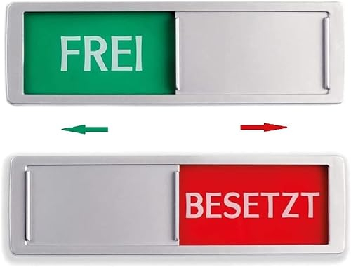 REFORUNG FREI - BESETZT Schilder Frei Besetzt Schiebeschilder Klebeschild Toilette Schild Mit Schieber Festhaltemagneten Frei Besetztschild für Wartezimmer Besprechungsräume Raumstatus Raumschild