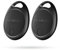 HOLOMARQ Devices Key Finder 2 Pack Smart Tags, Works with Apple Find My [iOS ONLY, NOT for Android], for Luggage Suitcases, (Car) Key, Bags, Dogs or Cats (T1, Black, 2PCS)