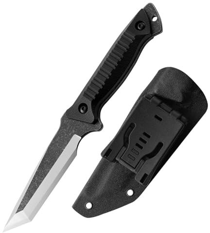 Outdoor Messer,Survival Jagdmesser Feststehende Klinge mit Scheide für Camping Wandern Werkzeuge,Weihnachtstag Männer Geschenk