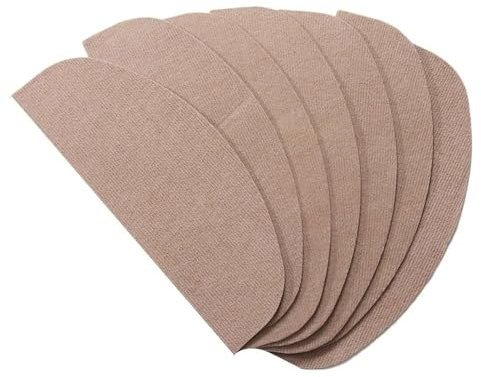 7-teiliges Set selbstklebende PVC-Treppenstufenmatten 55 x 21 cm, frei zuschneidbare rutschfeste Teppiche, Treppenmatten, Pads, Teppich, 5 Farben, Sicherheitspads for Zuhause Stufenmatten(Beige)