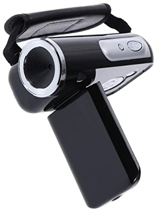Gadpiparty Videocamera Digitale Portatile 16mp Timer Selfie e Compensazione Esposizione, Alimentata a Batterie Aa, Per Vlogging e Registrazioni Video in Movimento, Compatta e Nera