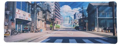 lachineuse XXL-Mauspad – Tokio – Japanische Atmosphäre – 800 x 300 x 3 mm – Mehrfarbig – Originelle Dekoration – Rutschfest und wasserabweisend – Bürodekoration – Geschenkidee Japan Asien