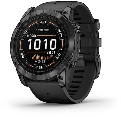 Garmin [Renewed epix PRO Gen 2 GPS 51mm Premium Smartwatch, AMOLED, Built-in Flashlight, up to 31 days battery life, Black (Renewed)