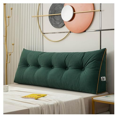 Lesekissen für Bett und Sofa Keilrückenkissen mit waschbarem Bezug Ideales Sitzkissen zum Anlehnen im Bett Wandkissen für Komfort (Blau, 60 x 50 x 20 cm)
