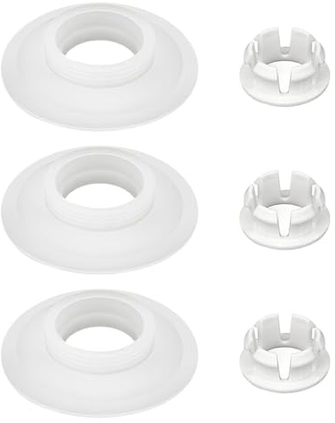 3 guarnizioni per valvola di scarico compatibili con cassetta WC Ideal Standard, guarnizione e clip di ricambio per valvole di scarico Ideal Standard Armitage Shanks SV01967 (bianco)