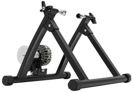 Rollentrainer,Fahrradständer Trainer,Indoor Fahrrad Trainingsständer,Tragfähigkeit 150kg,Einstellbares Design,Geringeres Rauschen,für 26-29-Zoll-Bikes und 700C-Bikes,Schwarz