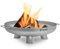 BBQ-Toro Brasero de acero inoxidable de 60 cm de diámetro, color plateado, con tres patas y dos asas, brasero para el jardín, cuenco de fuego, cuenco de fuego para jardín, cuenco de fuego