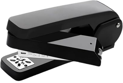 predolo Grapadora giratoria de oficina, herramienta compacta de grapado manual de escritorio para universidades, oficinas, aulas, dormitorios y viajes, Negro