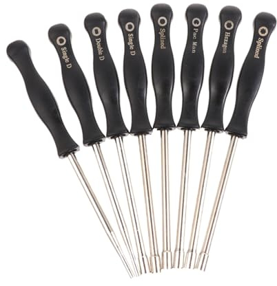 WOONEKY 8 Pièces Jeu de Tournevis Réglage Carburateur Multi-embouts Durables avec Poignée Marquée pour Ajustement Précis et Entretien Tondeuse et Moteurs