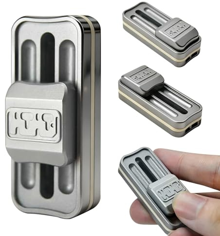 7JI Fidget Toys för vuxna, metall skjutmagnet, skjutreglage EDC Fidget, haptisk dekompression, fidgetleksak, anti-stresspresent för män, sensoriska leksaker för ADHD