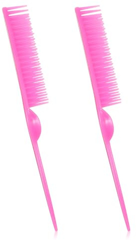 2 pettini per capelli rosa antistatici Teasing Brush spazzola per capelli pettine per capelli pettine da taglio parrucchiere da donna