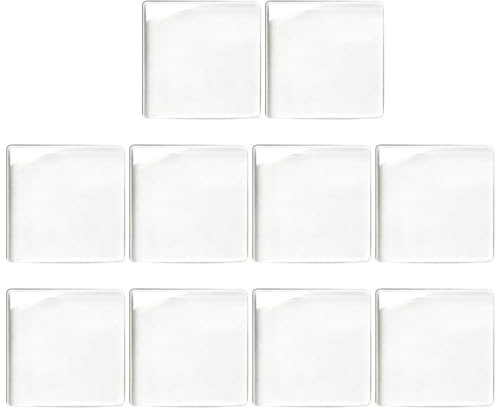 10 Pack Clear Acrylic DIY Fridge Magnets Set, 2x2'' DIY Picture Fridge Magnets with Adhesive Backing, Homemade Picture Acrylic for Office, Classroom, Cabinets