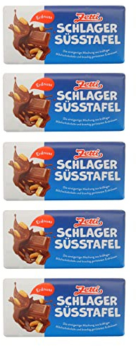 5er Pack Zetti Schlagersüsstafel Schokolade (5 x 100 g) Milchschokolade, Vollmilchschokolade | 5 x 100 g, Vollmilchschokolade