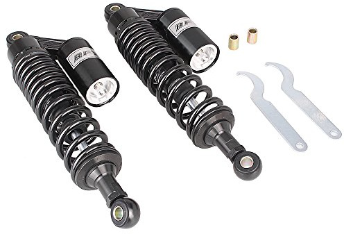 GZYF 13.4 340mm Pair Universal Motorcycle Air Rear Shock Absorbers for HONDA for Suzuki for Yamaha for Kawasaki ATV Go Kart Quad Dirt Sport Bike,Black