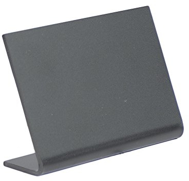 SECURIT - Tischtafel in L-Form DIN A8 - Menükartentafel - Aus Acryl - Stapelbar - Für Cafés, Bars, Restaurants - 7 x 7,5 x 3,5 - Schwarz