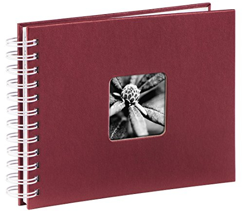 Hama Album Photo Fine Art (format 24 x 17 cm, 50 pages blanches, à spirale) Bordeaux