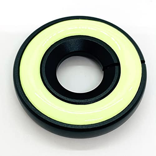 SCHWARZ/BLACK Leuchtend Zündschloss ABDECKUNG Ring Dekorative Aufkleber Ring Schlüsselloch Schutz Ring Start Schalterknopf Alu Rahmen FLUORESZIEREND leuchtet im Dunkeln - sarachen - INION®