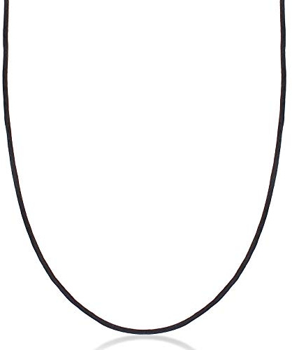 Nenalina Damen Halskette Seidenband 2 mm schwarzSeidenkordel für Schmuck | Anhänger Stoffkette mit Karabiner Verschluss aus 925 Sterling Silber vergoldet