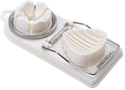 Aeyistry Egg Slicer Fruit Cutter,2 in 1 Stainless Steel Cutting Wires Used for Boiled Egg, Strawberries,Banana and kiwi fruit(White)