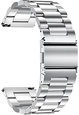 TStrap Cinturino Orologio Metallo 22mm - Cinturini per Orologi di Ricambio Argento a Sgancio Rapido per Uomo e Donne - Cinturino per Orologio in Acciaio Inossidabile Smartwatch - 16mm 18mm 20mm 22mm