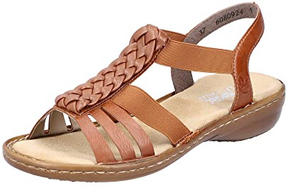 Rieker 60809 dam Sandal, BRUN, 39 EU