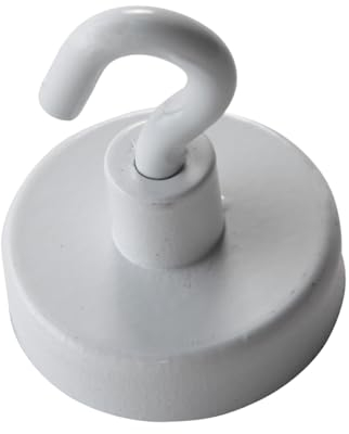 Deckenmagnet Powermagnet Magnet-Hacken Türhaken weiß 2,5 cm mit 4 kg Tragelast