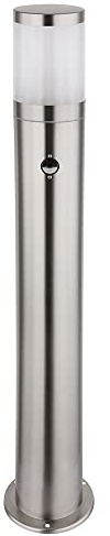 Wegeleuchte mit Bewegungsmelder Außen Aussenleuchten Garten Stehlampe Bewegungsmelder, Edelstahl silber, 1x LED 15W 1250Lm warmweiß, DxH 14x80 cm
