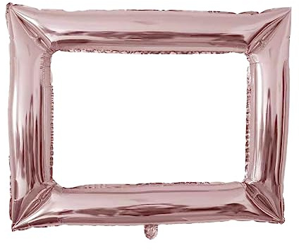 SJBAUTYO Aufblasbarer Fotorahmen Fotobox Accessoires Fotobox Requisiten, Roségold Aufblasbarer Bilderrahmen, Photo Booth Party Zubehör,Folienballons Fotobox Accessoires Hochzeit Geburtstag Weihnachten