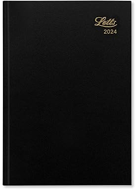 Letts Standard A5 Tageskalender 2024, Schwarz