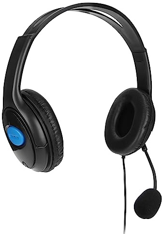 Gaming-Headset mit Mikrofon für, Stereo-Spielkopfhörer mit Rauschunterdrückung, Einstellbare Mikrofon-Stummschaltung, Kopfhörer mit Mikrofon, für PC Laptop X One, Schwarz