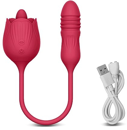 Vibratore Vibratore a forma di fiore G Spot Vibratore intimo capezzolo Vibratore leccata orale Vibratore clitoride Potenti giocattoli sessuali Per donne