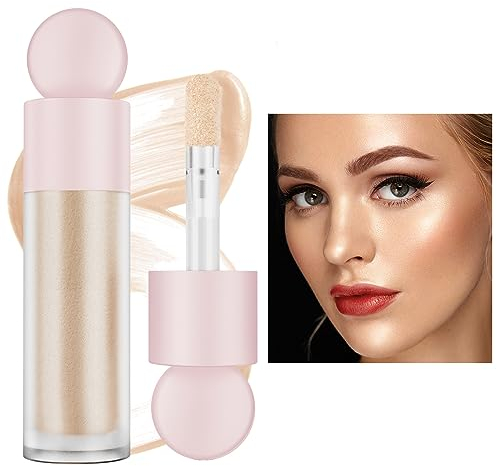 Highlighter Liquide Hydratant Brighten, Luminateur Longue Durée Smooth Shimmer, Bronzer Contour Stick Facile à Utiliser, Maquillage pour Visage Corps Pommettes Glow