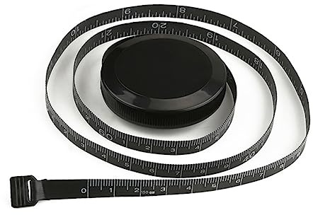 EXCEART Cinta Métrica Redonda Mini Retráctil Doble Cara Para Medir Cuerpo Ropa y Costura Diseño Ergonómico Fácil Un Mano Carcasa Negra Portátil