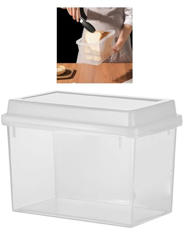 Kikumi Récipient de Stockage de Pain Congélateur en Plastique scellé Boîte de Conservation de avec Couvercle pour Réfrigérateur de Cuisine 3,4 L