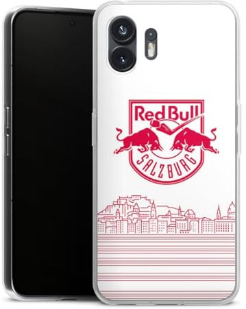 DeinDesign Silikon Hülle kompatibel mit Nothing Phone 2 Case transparent Handyhülle Eishockey Skyline EC Red Bull Salzburg