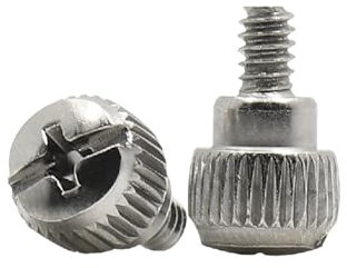 DEPYEE 10 Stück 6# -32 * 5 Computer-PC-Gehäusekühlung Runde werkzeuglose Einstellschraube Rändelschrauben Rändelschraube M3.5(Silver)