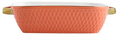 Petits plats de cuisson rectangulaires en céramique avec poignée pour four, moule à lasagnes, plat de cuisson individuel, 20 x 13,5 x 5,5 cm-B