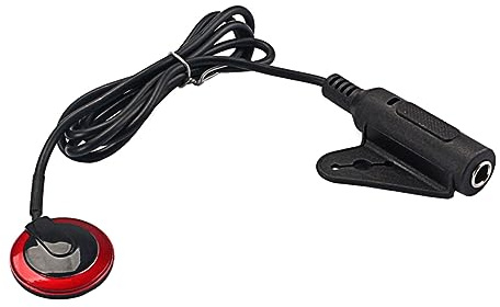 Piezo Tonabnehmer GMB607 für Gitarre und Mandoline, Schwarz | Pickup Zubehör, Stört Externe Geräusche, zur Montage an Akustischen Instrumenten, Kunststoff und Metall