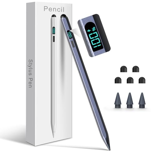 Styluslink 2-in-1 iPad Stift mit LED-Anzeige, Schnellladung, Blau | Silikon-& Aktivstiftspitzen, Neigungssensitivität, Handflächenablehnung, 15 Min. Schnellladung, kompatibel mit iPad 2018–2026