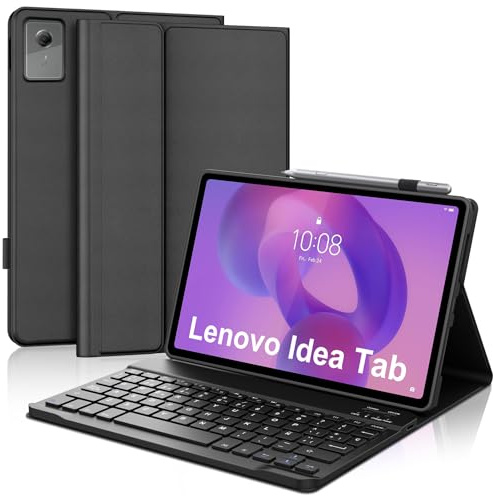 Funda con Teclado para Lenovo Idea Tab 11 Pulgadas, Español Ñ Teclado Bluetooth Inalámbrico Desmontable con Funda Protectora Delgada para Tablet Lenovo Idea Tab 11 2025 (TB336FU/TB336ZU), Negro