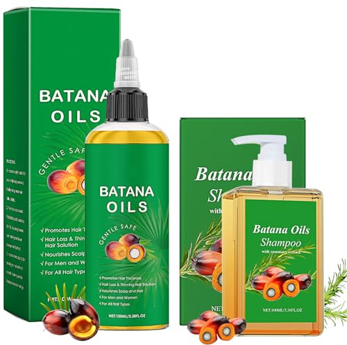 Batana Oil for Hair Growth 2 Piezas, Batana Oil Champú, Aceite de batana para el Cabello, Reparación y Nutrientes, Aceite Orgánico de BatanA para el Crecimiento del Cabello | Aceite de batana para el Cabello, Reparación y Nutrientes, Aceite Orgánico de BatanA para el Crecimiento del Cabello