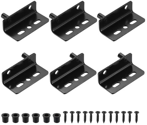 QUARKZMAN 3 Juegos De Bisagras De Pivote, 40 X 26 Mm Bisagras De Eje Oculto De Alta Resistencia Con Buje Para Muebles Gabinetes Puertas De Madera, Negro