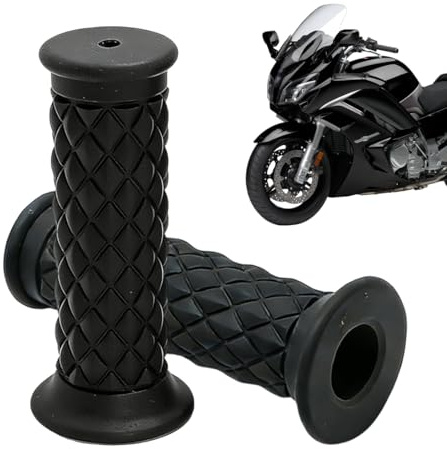 MUNZE Manopole Moto 1 Coppia Per Dirt Pit Bike, Misura 22/24Mm, Manubrio Gomma Freno, Colore Nero