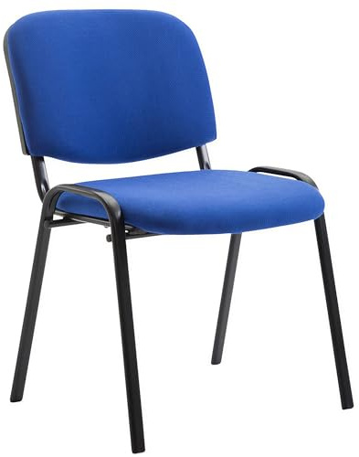 Generico Sedia VENERE FISSA SEDIA PER UFFICIO E SALE ATTESA CON STRUTTURA IN METALLO VERNICIATO e SEDUTA IMBOTTITA IN POLIURETANO RIVESTIMENTO MICROFIBRA colore BLU